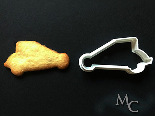 Midget Race Car Cookie Cutter in White Natural Versatile Plastic: Small