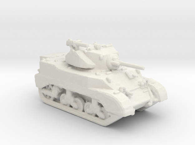 ARVN M5 Stuart Light tank white plastic 1:160 scal in White Natural Versatile Plastic