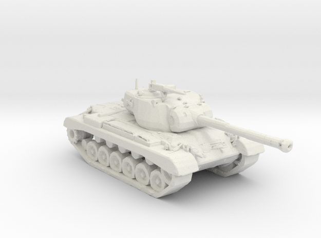 ARVN M46 Patton medium tank white plastic 1:160 sc in White Natural Versatile Plastic
