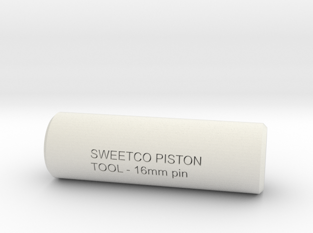SWEETCO Piston Tool 16mm Pin in White Natural Versatile Plastic