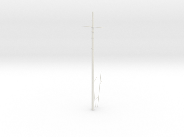 1/72 Bismarck Fore Mast in White Natural Versatile Plastic