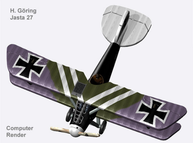 Hermann Göring Albatros D.III (full color) in Natural Full Color Nylon 12 (MJF)