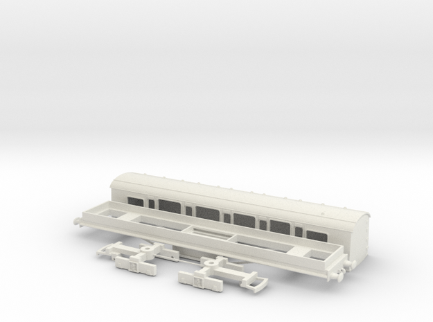 HO/OO Gordon Maunsell Composite Coach S1 Bachmann in White Natural Versatile Plastic