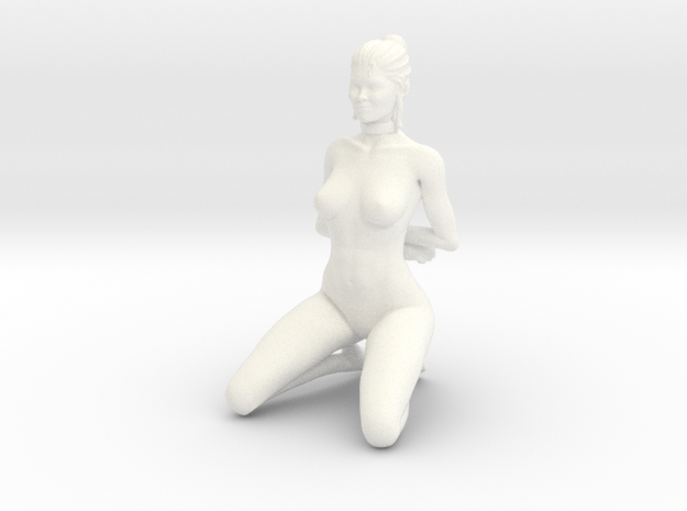 Nude Female - Tied Hands in White Processed Versatile Plastic