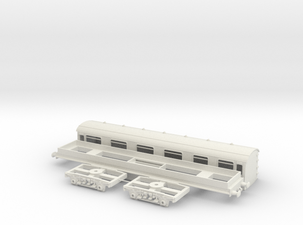 HO/OO Gordon Maunsell Dining Coach S8 Chain in White Natural Versatile Plastic