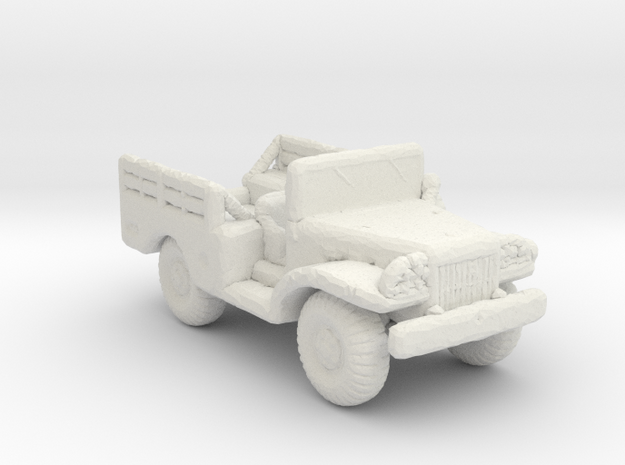 M37 Dodge 3/4ton white plastic 1:160 scale in White Natural Versatile Plastic