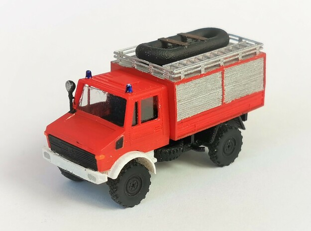 Unimog Feuerwehr RW1 in 1/120 TT-Scale in Tan Fine Detail Plastic