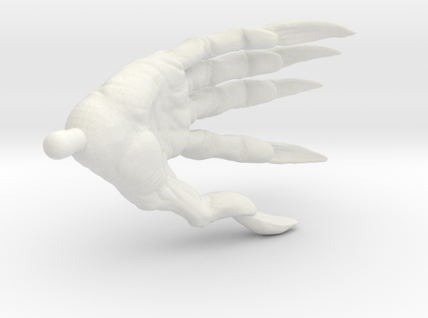 Nosferatu hand (relaxed) Origins (Right) in White Natural Versatile Plastic