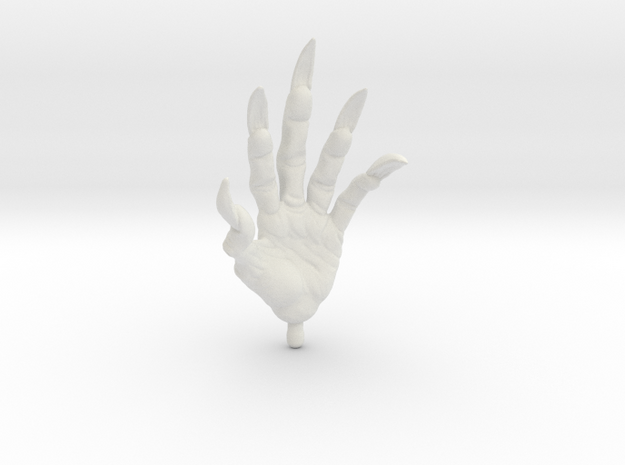 Nosferatu hand (relaxed) Origins (Left) in White Natural Versatile Plastic
