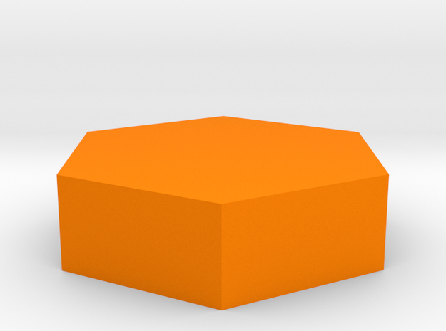 Hexagon Shape in Orange Processed Versatile Plastic