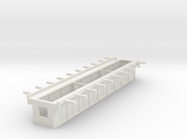 NYC Subway Highline Straight N scale in White Natural Versatile Plastic
