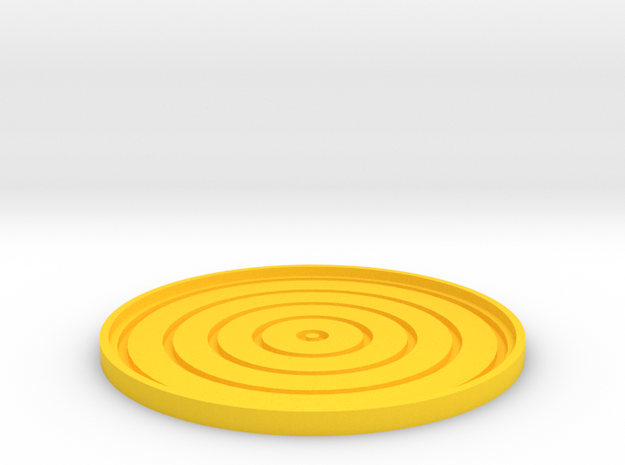 Drop Coaster in Yellow Processed Versatile Plastic