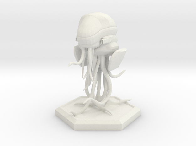 Space Jellyfish 28mm in White Natural Versatile Plastic
