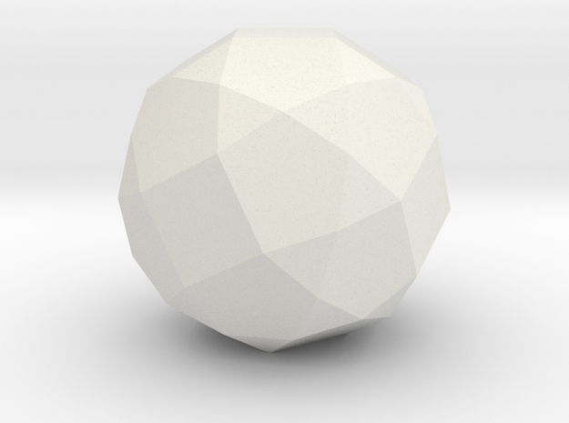 05. Rectified Snub Cube - 1in in White Natural Versatile Plastic