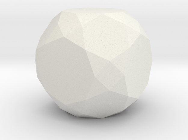 06. Rectified Truncated Cuboctahedron - 1in in White Natural Versatile Plastic