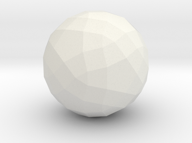 09. Rectified Rhombicosidodecahedron - 1in in White Natural Versatile Plastic