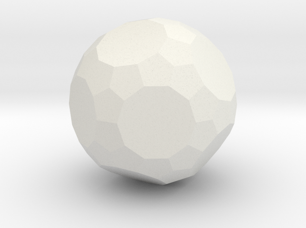 09. Truncated Triakis Icosahedron - 1in in White Natural Versatile Plastic