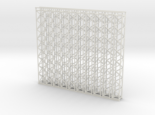 Square Truss 10x10x100mm in White Natural Versatile Plastic