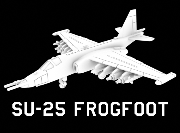 Su-25 Frogfoot (Loaded) in White Natural Versatile Plastic: 1:200