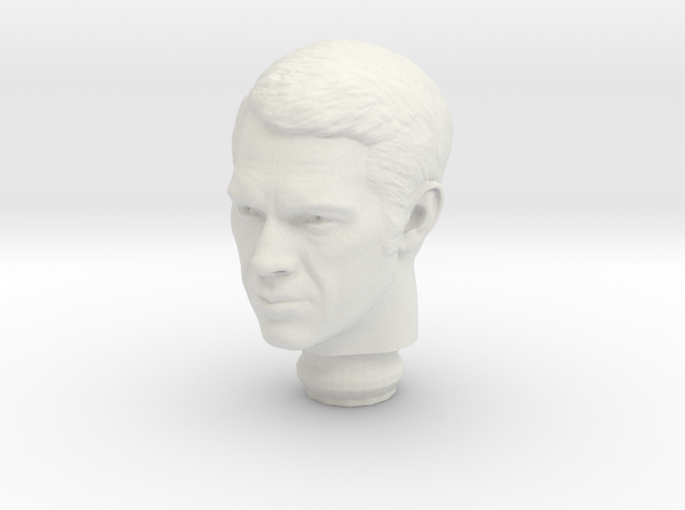 Mego Steve McQueen 1:9 Scale Head in White Natural Versatile Plastic