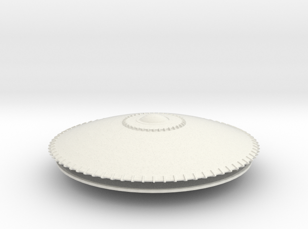 Mother Domed Saucer Ship in White Natural Versatile Plastic