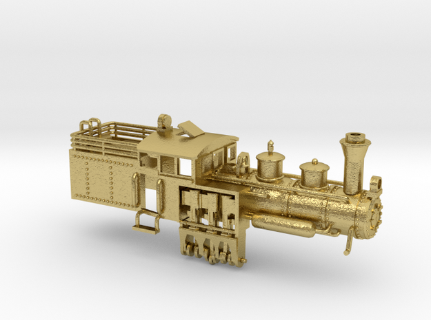 Shay Class B Revised 2 Z scale in Natural Brass