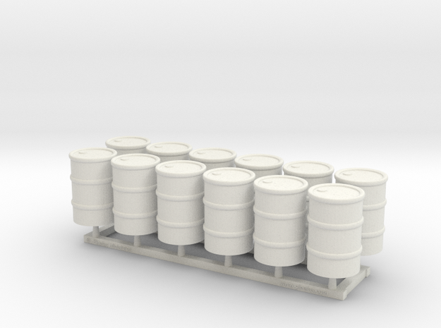 Barrel 01. 1:43 Scale  in White Natural Versatile Plastic