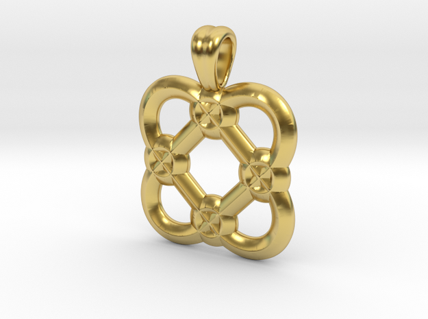 Multiple [pendant] in Polished Brass
