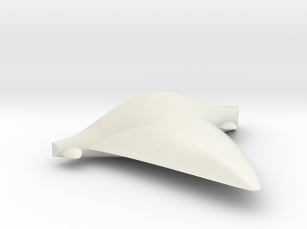 Tiger Shark Tooth  in White Natural Versatile Plastic