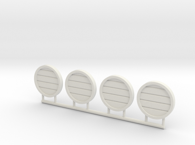 Guard Shields (x4) V02 in White Natural Versatile Plastic