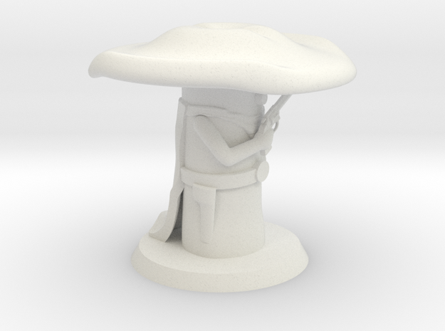 Gunslinger with base in White Natural Versatile Plastic