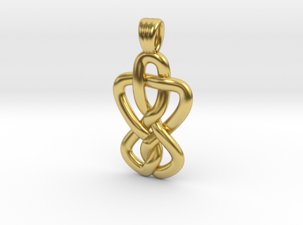 Knot [pendant] in Polished Brass