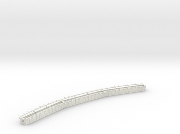 NYC Subway Highline Outer Curve N scale in White Natural Versatile Plastic