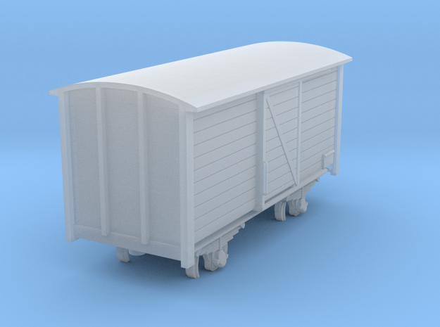 2 Axle Goods Car H0e/H0n30 in Smooth Fine Detail Plastic
