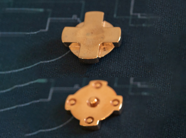 AGS dpad button in Polished Brass