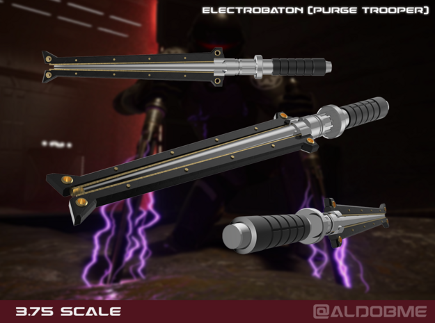 Electrobatons 3.75 scale in Smooth Fine Detail Plastic