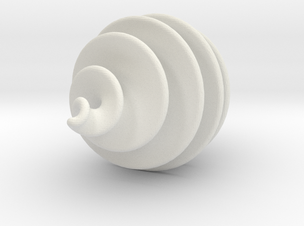 Spiral Ornament in White Natural Versatile Plastic