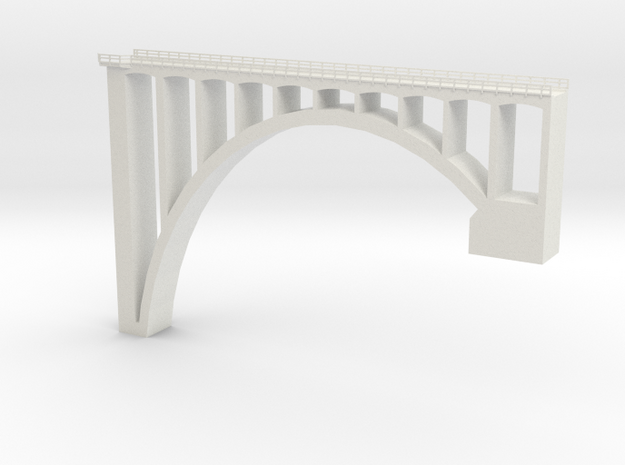 North Fork Bridge Section 3 Z scale in White Natural Versatile Plastic