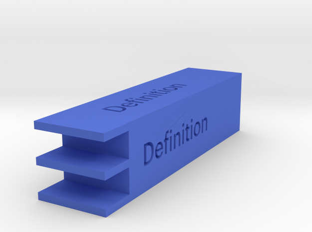 Debaticons – 1. Definition in Blue Processed Versatile Plastic