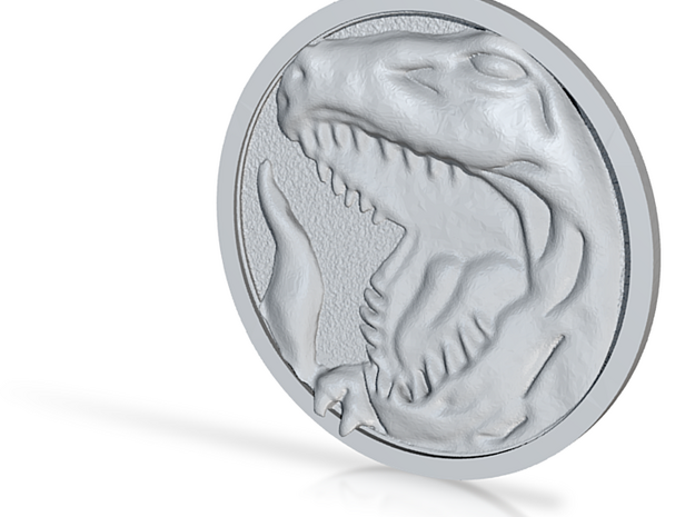 Ninjetti LC Chest Coin Tyrannosaurus in Tan Fine Detail Plastic