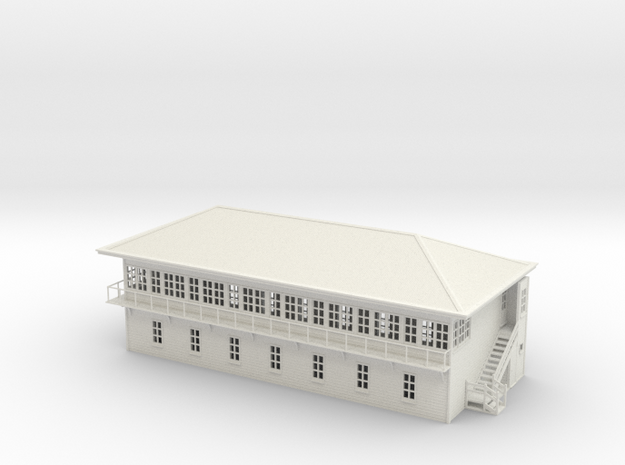 VR Signal Box Custom Lever Housing #1 - 1:87 Scale in White Natural Versatile Plastic