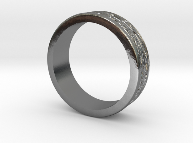Roman inspired ring in Polished Silver