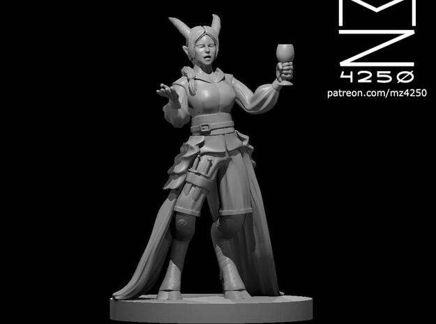 Satyr Female Bard in Tan Fine Detail Plastic