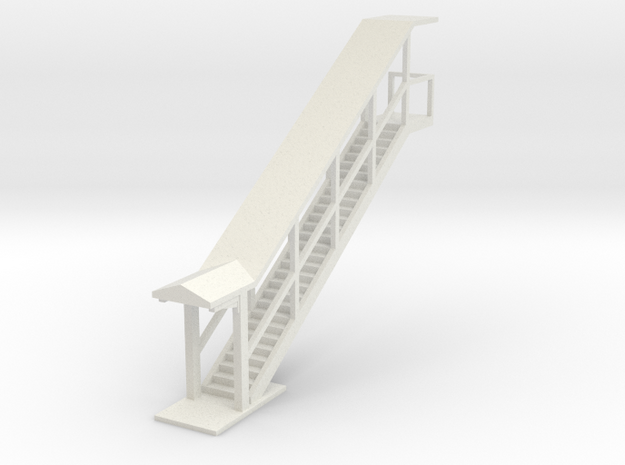 NYC Subway Highline Staircase Right N scale in White Natural Versatile Plastic