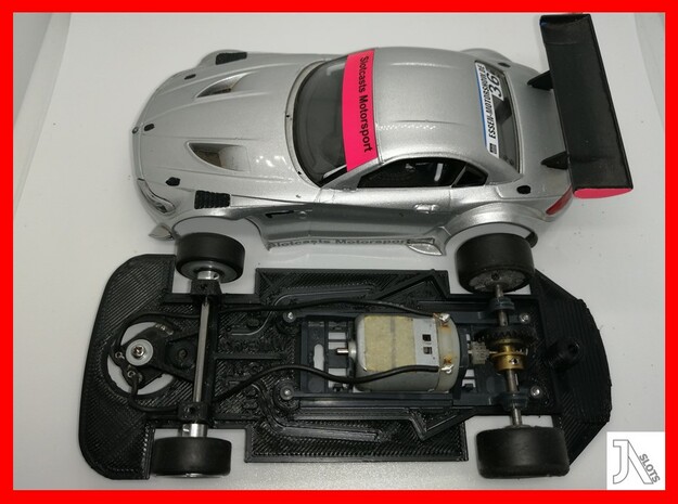 Chassis for Carrera BMW Z4 GT3 in White Natural Versatile Plastic