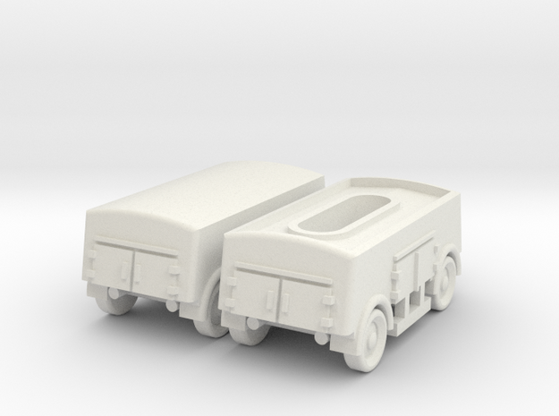 1/76 German trailer A2 for gas Wehrmacht in White Natural Versatile Plastic