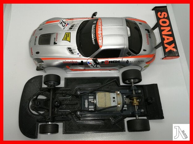 Chassis for Ninco Merc SLS AMG GT3 in White Natural Versatile Plastic