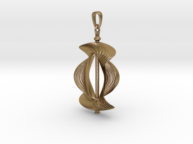 pendentif roulette in Polished Gold Steel