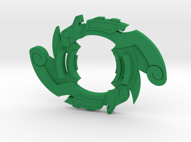 Beyblade The Chameleon | Anime Attack Ring in Green Processed Versatile Plastic