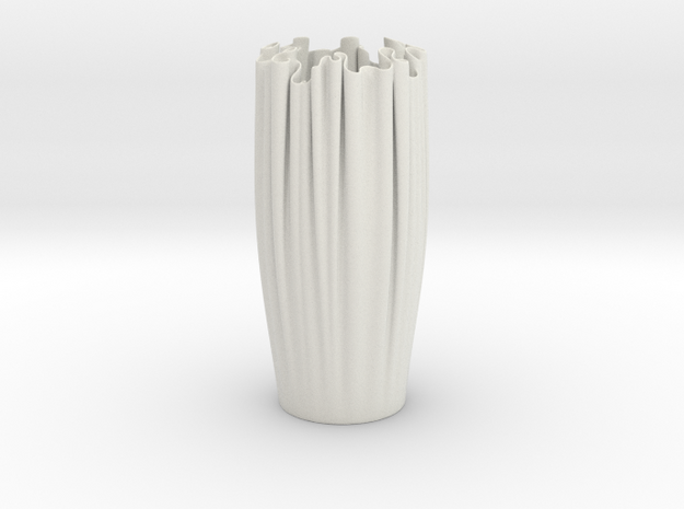 Vase 1713 in White Natural Versatile Plastic